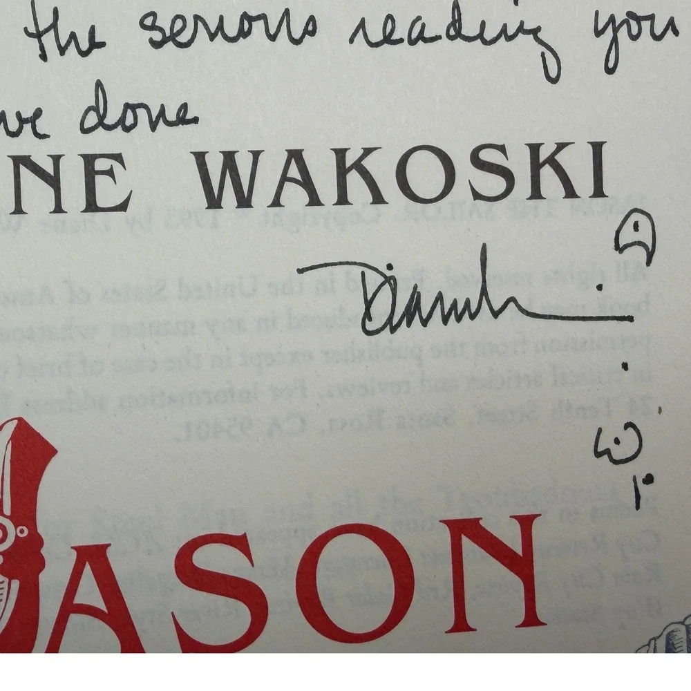 Jason the Sailor: Diane Wakoski Signed Inscribed 1993 Black Sparrow Press Poetry